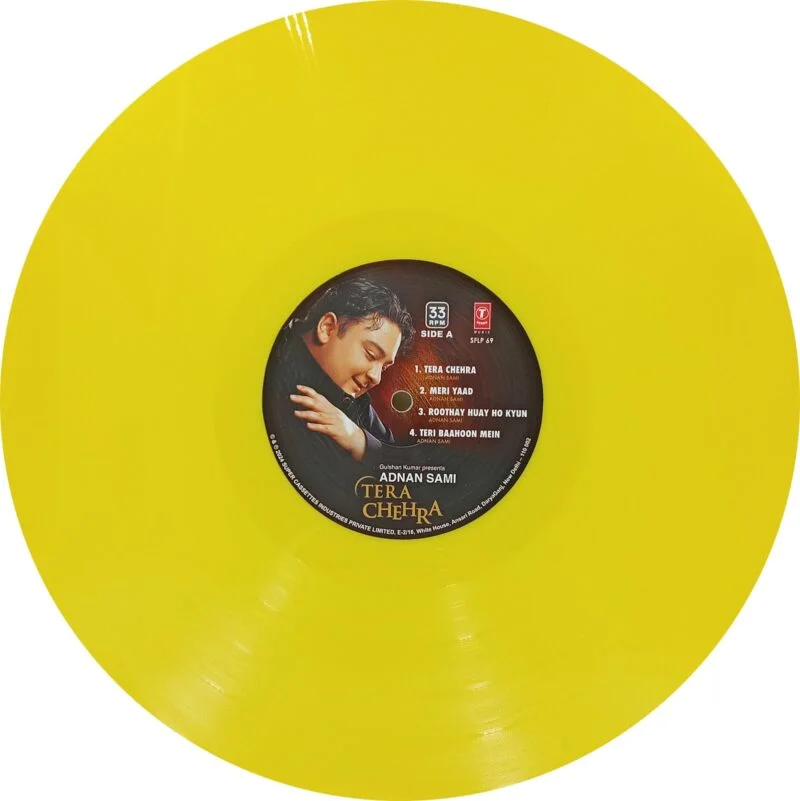 TERA CHEHRA : ADNAN SAMI - VINYL RECORD ( YELLOW ) - thumbnail 3