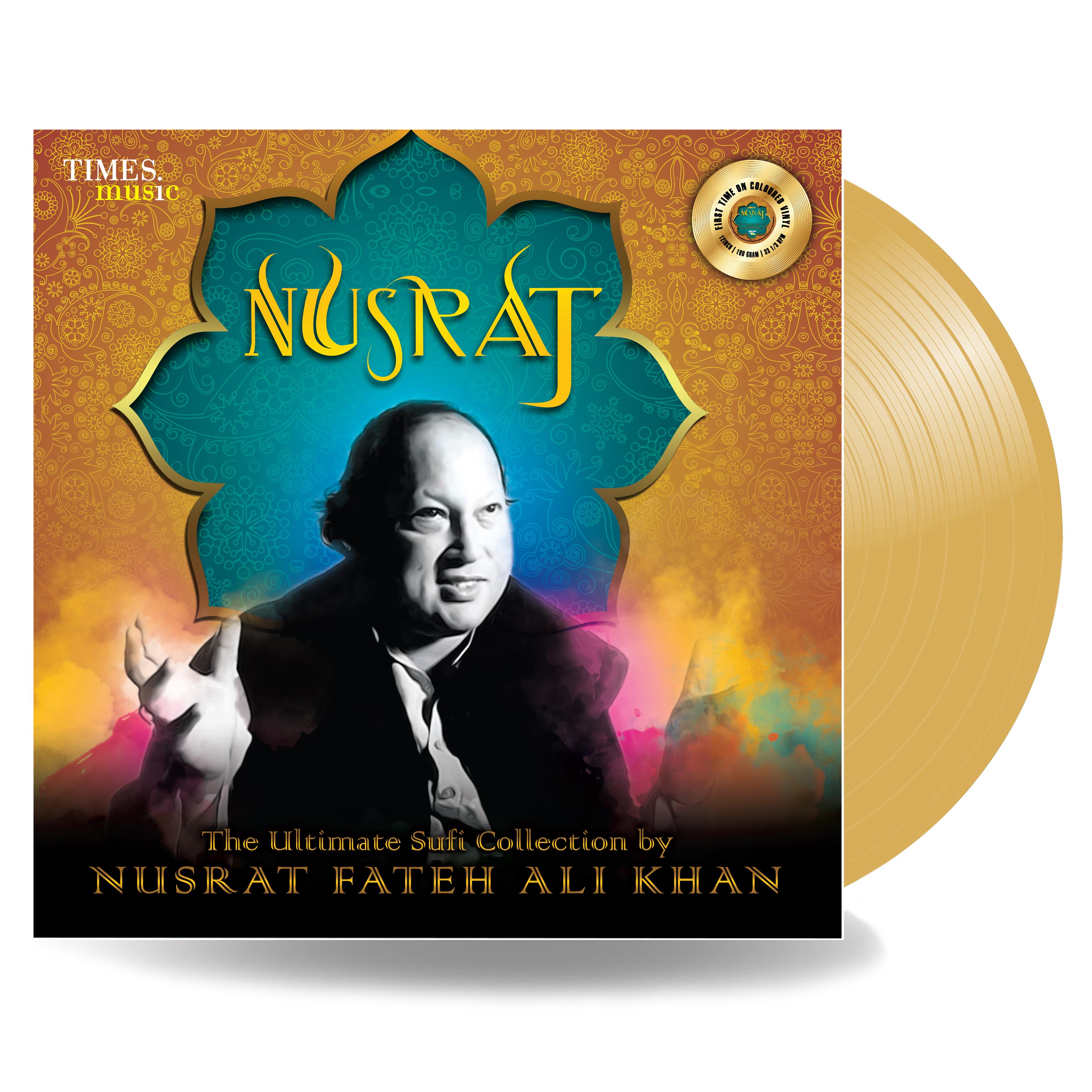 THE ULTIMATE SUFI COLLECTION : NUSRAT FATEH ALI KHAN - VINYL RECORD ( GOLDEN ) - thumbnail 1