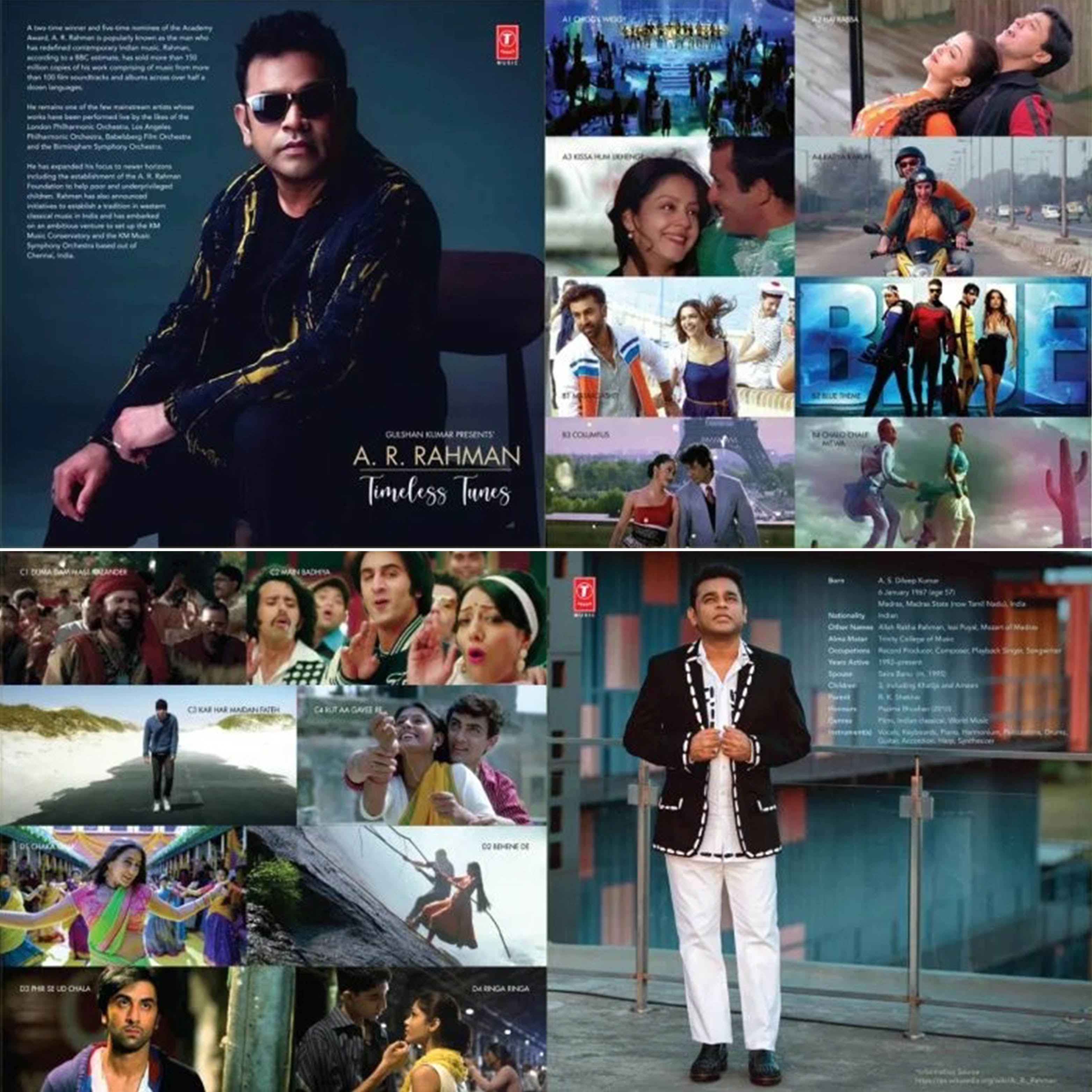 TIMELESS TUNES : AR RAHMAN 2LP SET - VINYL RECORD ( TRANSPARENT ) - thumbnail 2