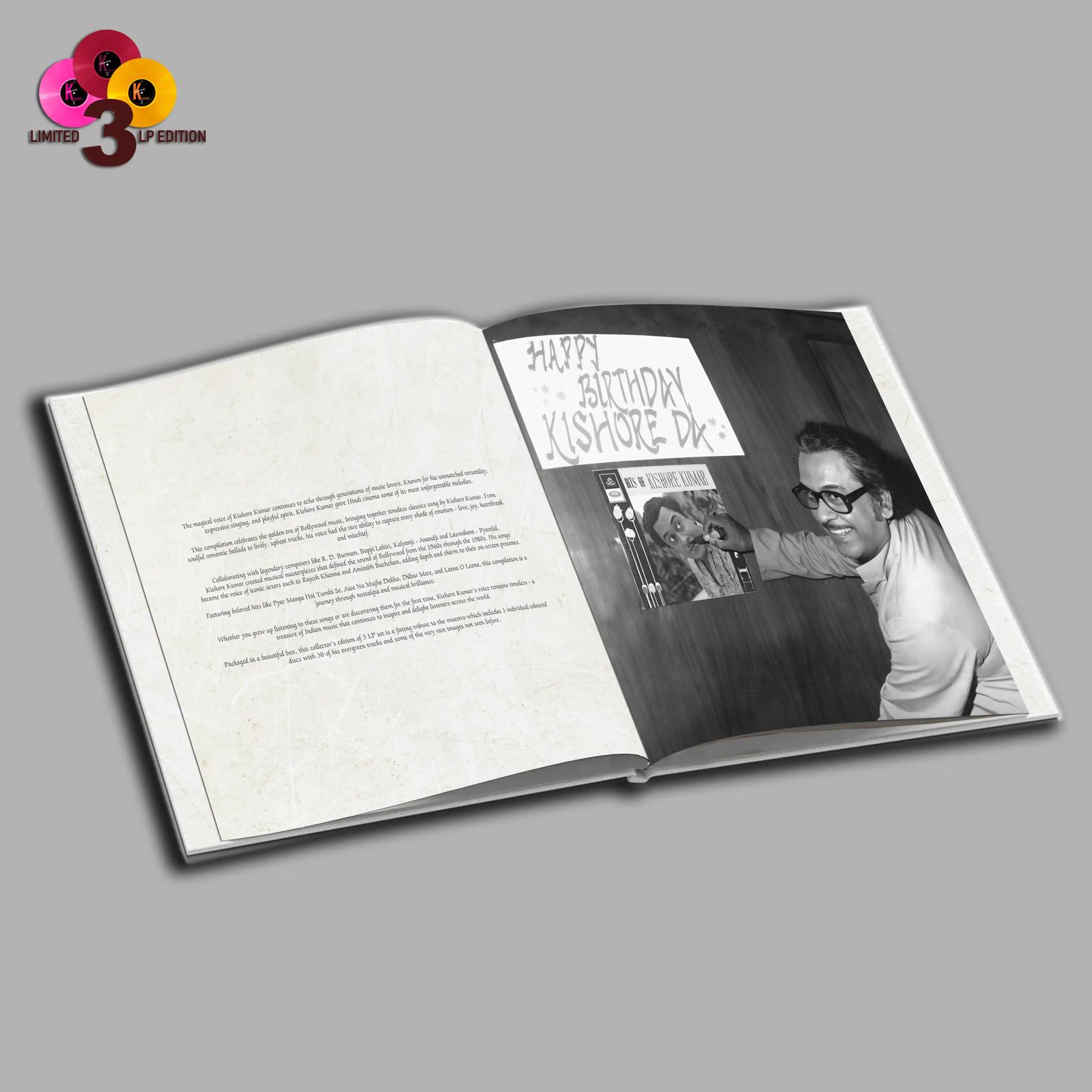 UNFORGETTABLE KISHORE KUMAR : LIMITED 3 LP EDITION - VINYL RECORD ( PRE BOOK ) - thumbnail 6