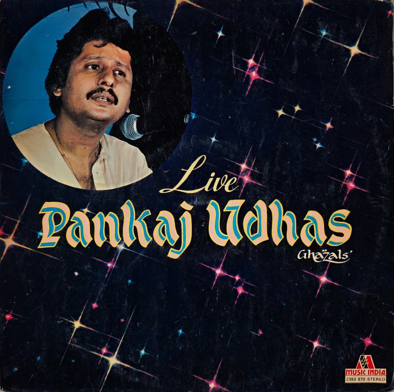 LIVE PANKAJ UDHAS GHAZALS - LP RECORD ( MUSIC INDIA / NEAR MINT ) 2393 870 - thumbnail 1