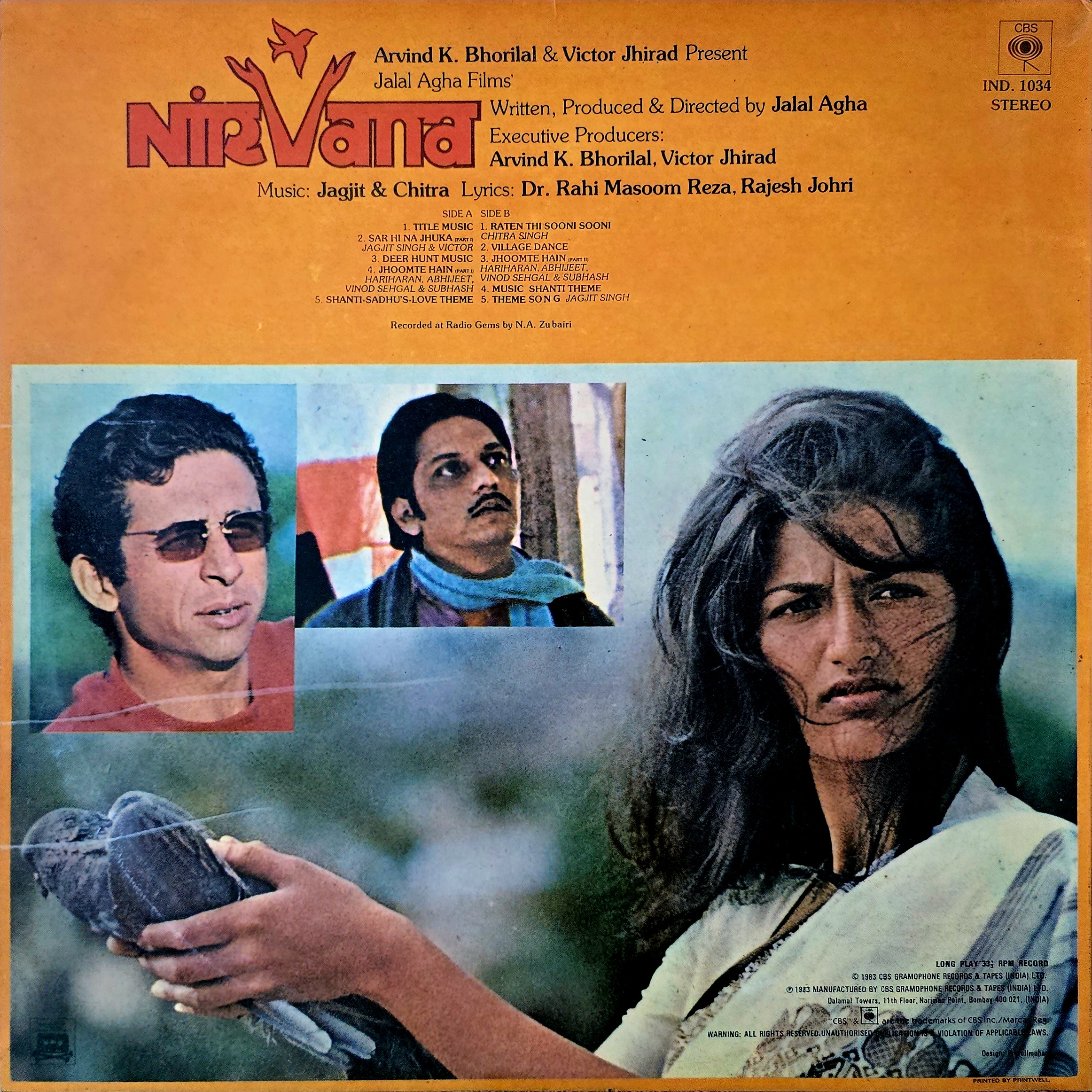 NIRVANA : JAGJIT AND CHITRA SINGH - LP RECORD ( CBS / MINT ) IND 1034 - thumbnail 2
