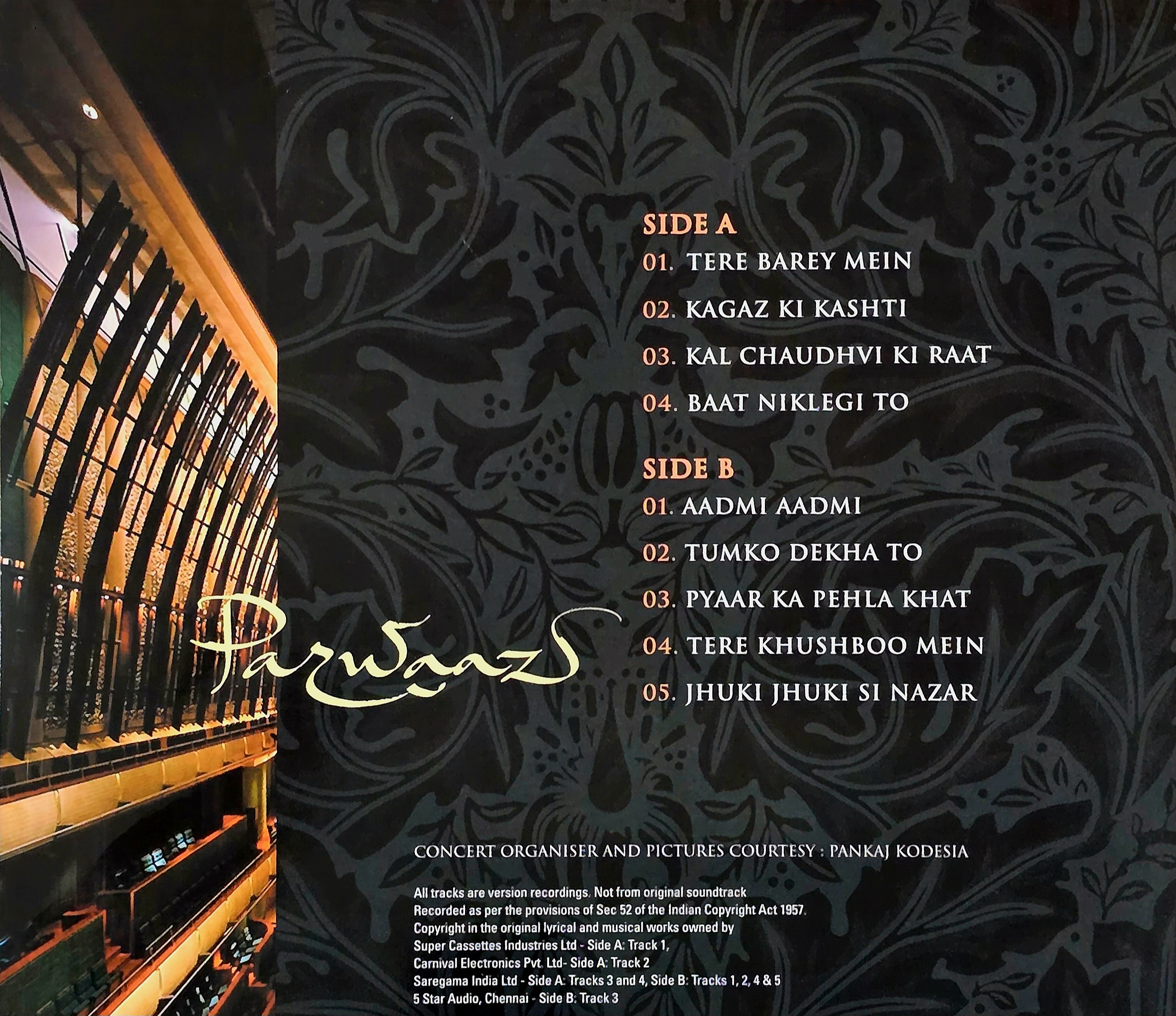 PARWAAZ : JAGJIT SINGH ( Live in Singapore ) - VINYL RECORD - thumbnail 3