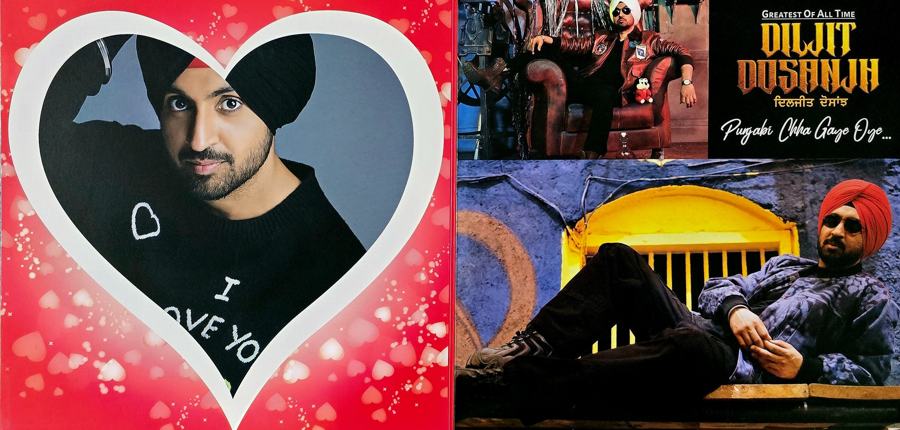 GREATEST OF ALL TIME DILJIT DOSANJH : PUNJABI CHHA GAYE OYE - VINYL RECORD ( RED ) - thumbnail 2